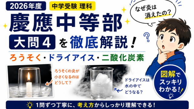 慶應義塾中等部2026年度理科大問4解説